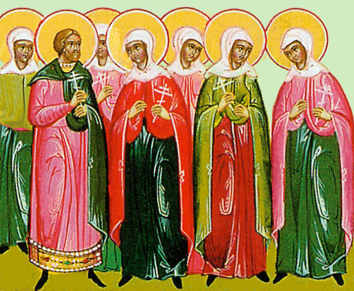 Молитвы святому мученику Леониду и мученицам Хариессе, Нике, Галине, Калисе, Нунехии, Василиссе, Феодоре, Ирине и иже с ними пострадавшим